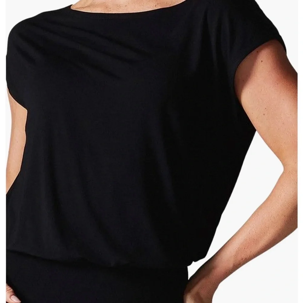 TAVI Voyage Boatneck Tee - Black - NWT